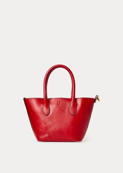 Bolsos De Mano Polo Ralph Lauren Mujer Rojos - Leather Mini Bellport - IBSUP0418